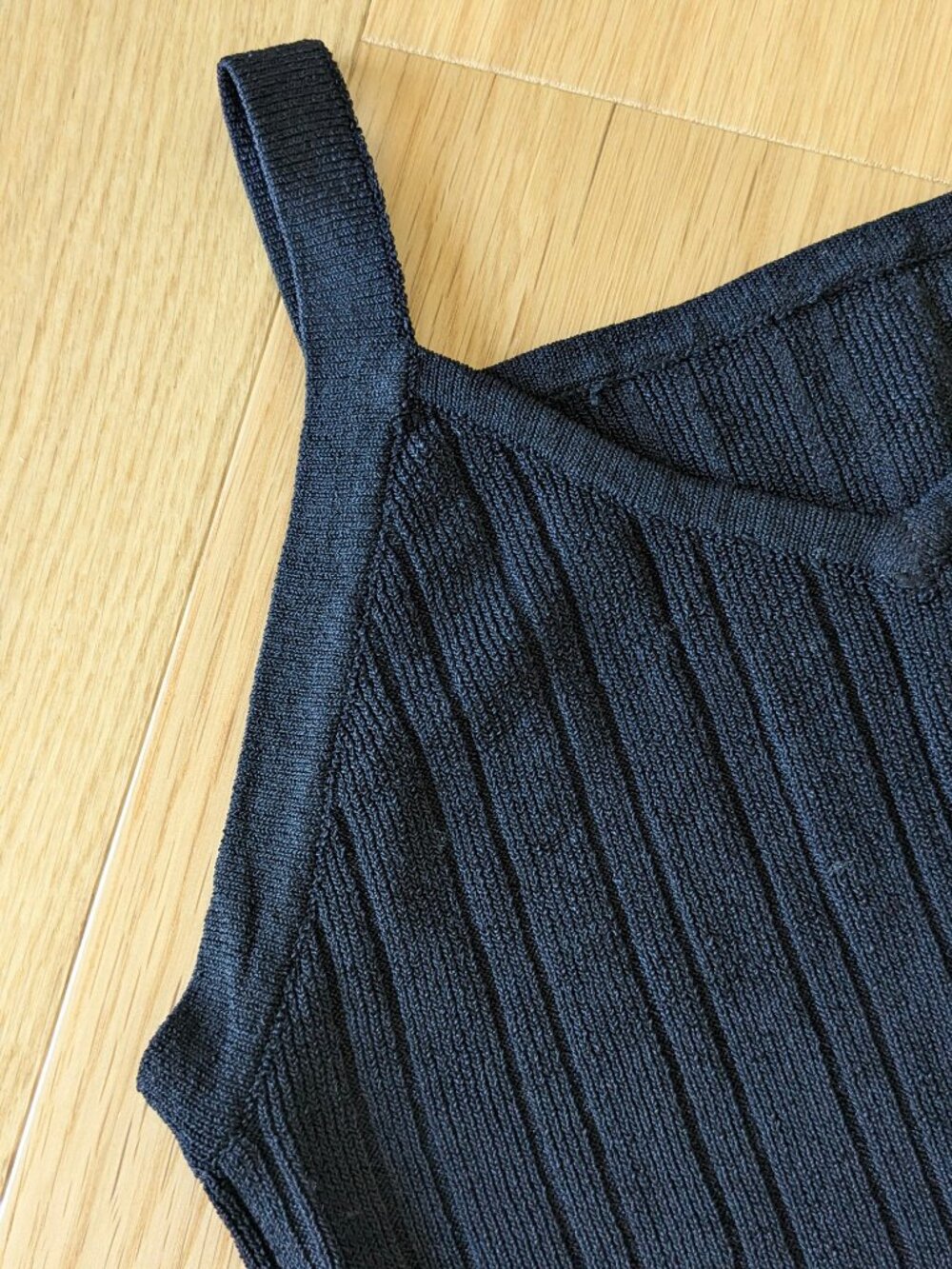 Black Ribbed Tank - Picture 2 of 3